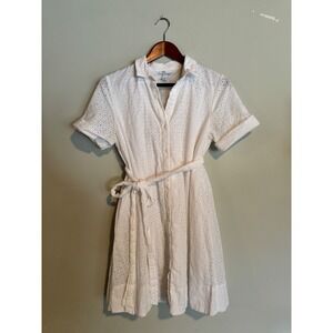 Lisa Marie Fernandez Target White Eyelet Shirt Dress Mini Resort Small